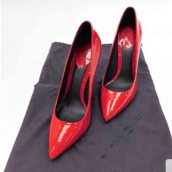 Brian Atwood *Authentic* Sexy Women Red Pump Patent EU 38.5 - Picture 1 of 7
